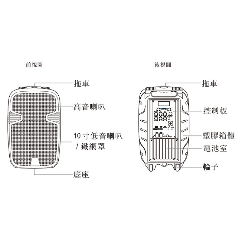 UR-SOUND PA-80 藍芽/USB/ 鋰電池/雙頻無線擴音機