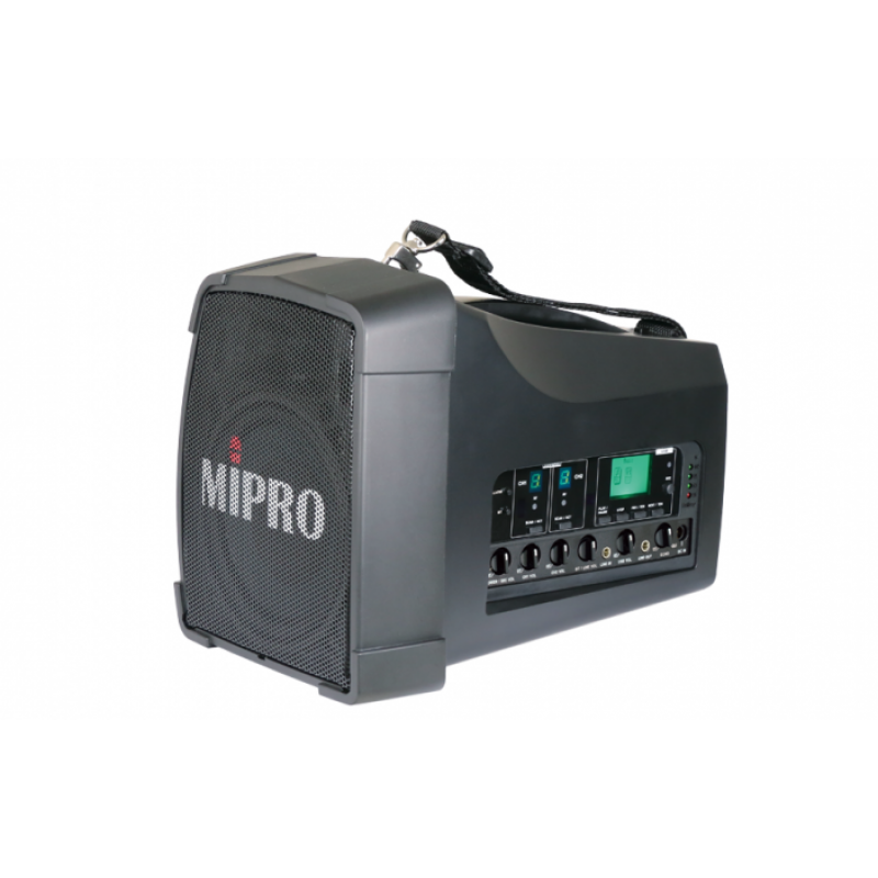 MIPRO MA-200D 雙頻道USB/藍芽 大聲公無線喊話器